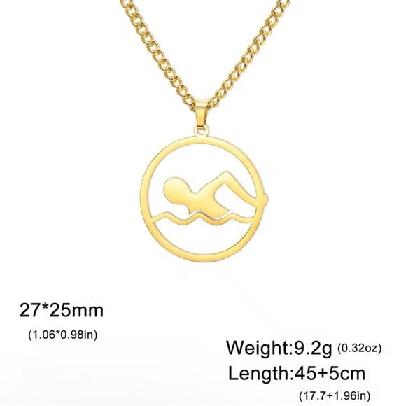 Swimming Person Necklaces for Women  or Men - Picture 5 of 5